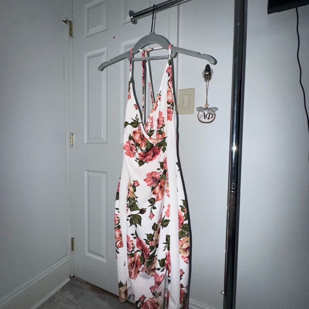 Floral White Dress